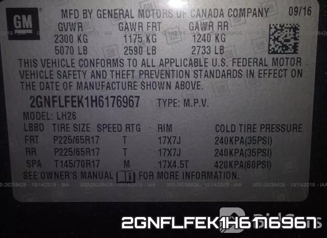 2GNFLFEK1H6176967 фото 10
