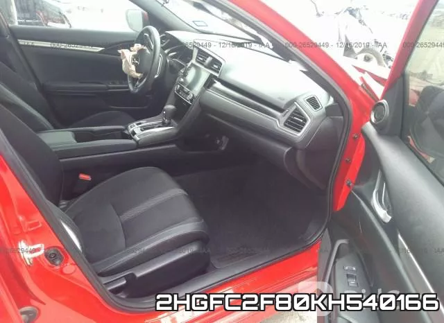 2HGFC2F80KH540166 фото 6