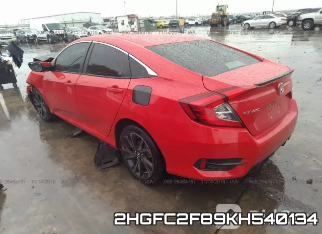2HGFC2F89KH540134 фото 4