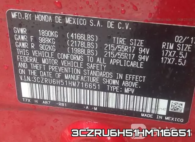 3CZRU6H51HM716651 фото 10