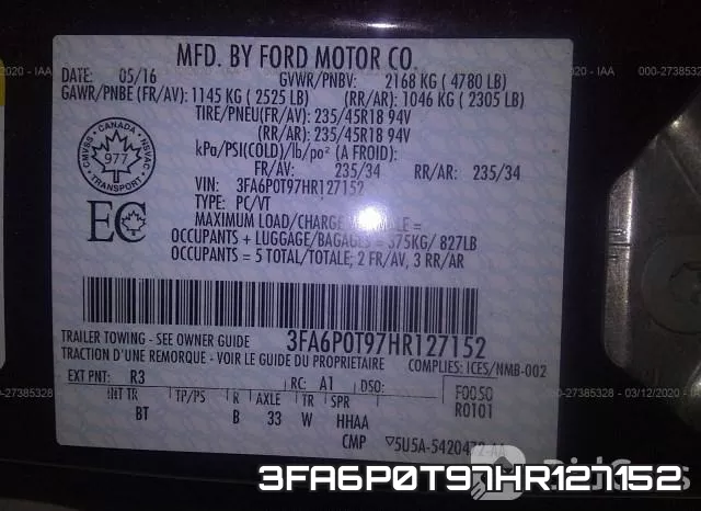 3FA6P0T97HR127152 фото 10