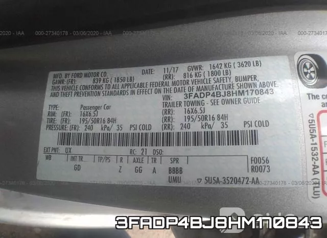 3FADP4BJ8HM170843 фото 10
