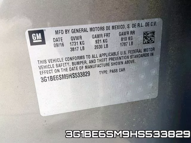3G1BE6SM9HS533829 фото 2