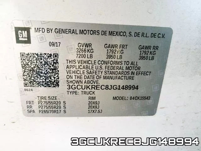 3GCUKREC8JG148994 фото 2