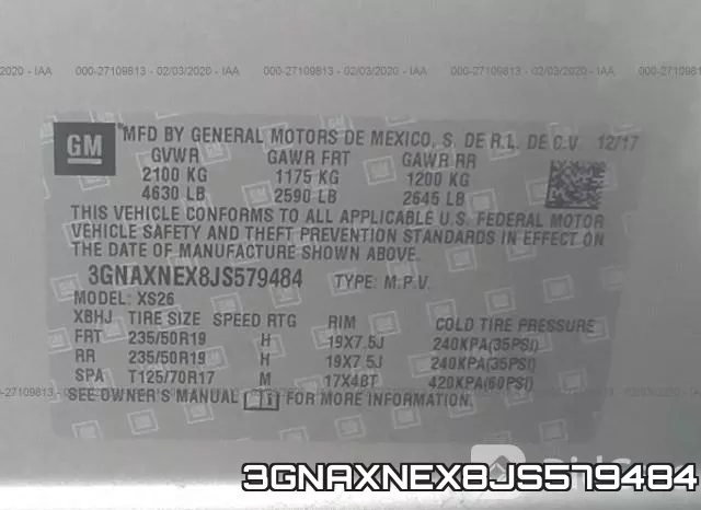 3GNAXNEX8JS579484 фото 10