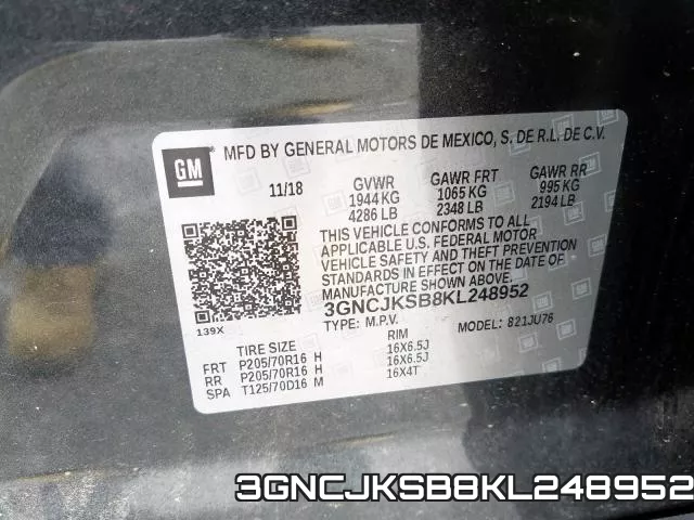 3GNCJKSB8KL248952 фото 2