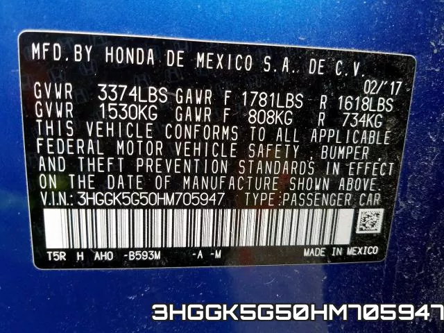 3HGGK5G50HM705947 фото 2