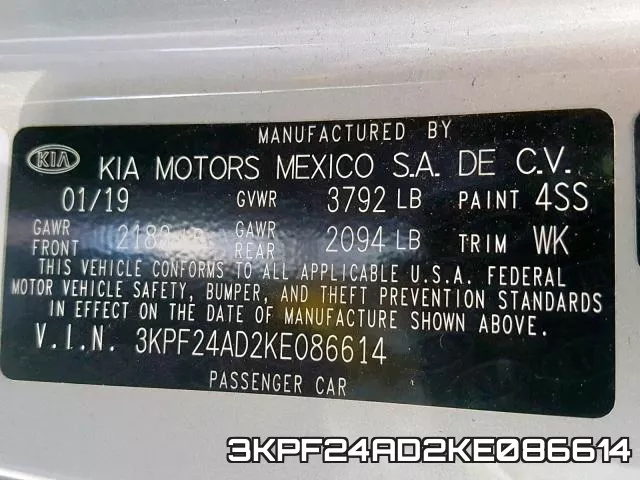 3KPF24AD2KE086614 фото 2
