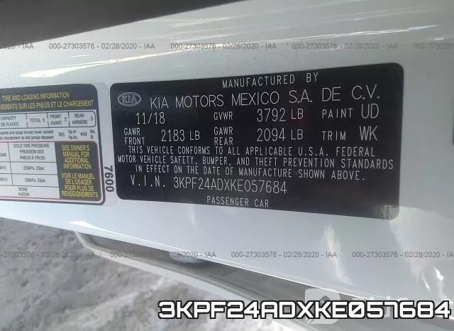 3KPF24ADXKE057684 фото 10