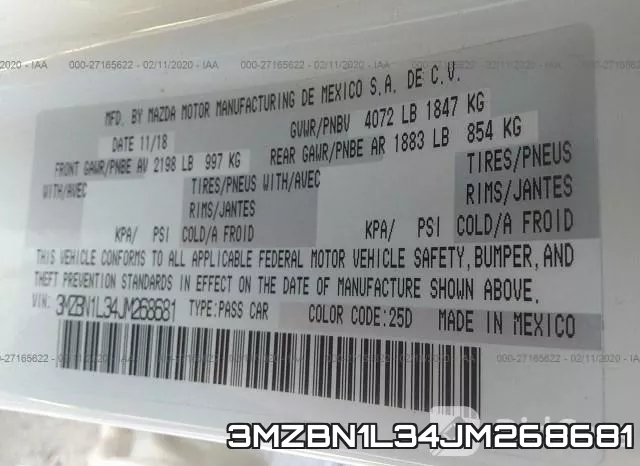 3MZBN1L34JM268681 фото 10