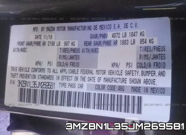 3MZBN1L35JM269581 фото 10