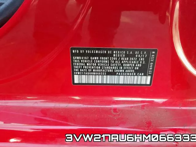 3VW217AU6HM066333 фото 2