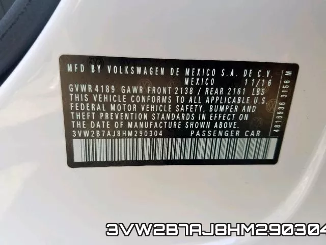 3VW2B7AJ8HM290304 фото 2