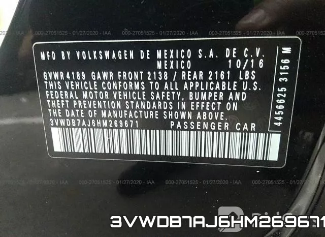 3VWDB7AJ6HM269671 фото 10
