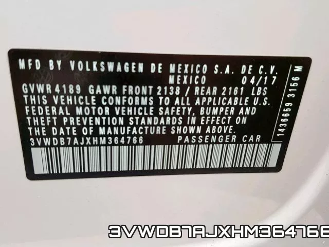 3VWDB7AJXHM364766 фото 2
