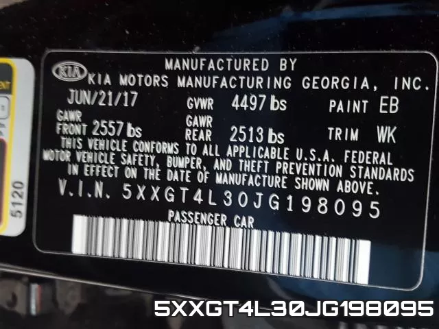 5XXGT4L30JG198095 фото 2