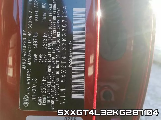 5XXGT4L32KG287104 фото 2