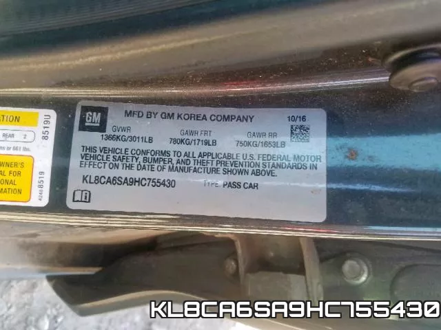 KL8CA6SA9HC755430 фото 2
