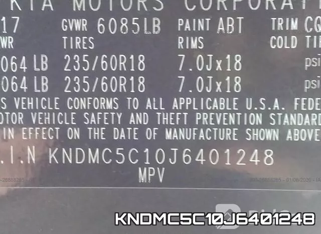KNDMC5C10J6401248 фото 10