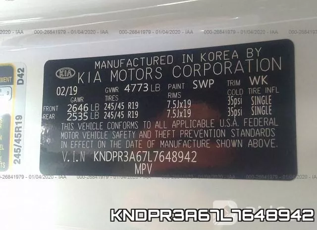 KNDPR3A67L7648942 фото 10