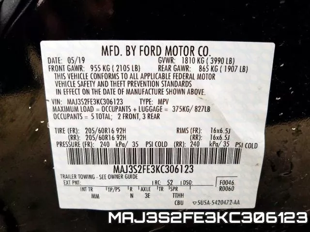 MAJ3S2FE3KC306123 фото 2