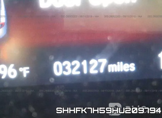 SHHFK7H59HU209794 фото 8