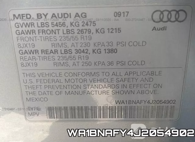 WA1BNAFY4J2054902 фото 10