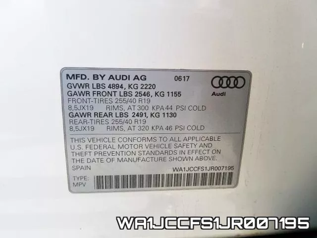 WA1JCCFS1JR007195 фото 2