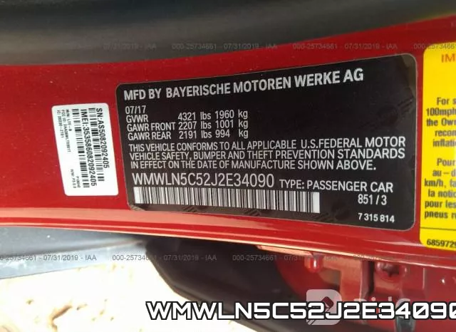 WMWLN5C52J2E34090 фото 10
