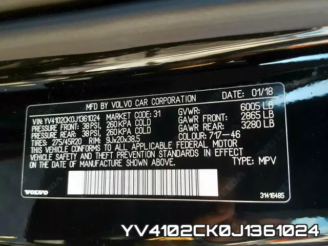 YV4102CK0J1361024 фото 2