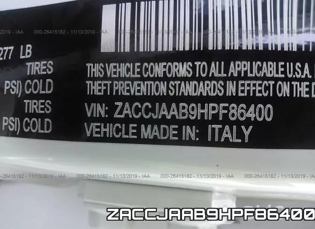ZACCJAAB9HPF86400 фото 10