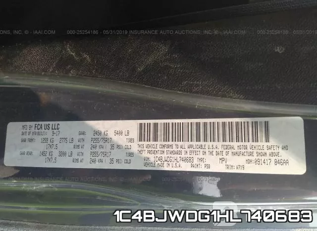 1C4BJWDG1HL740683 фото 10