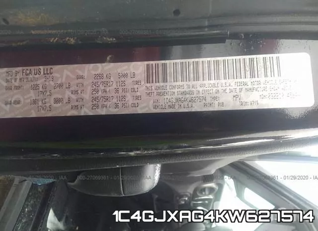 1C4GJXAG4KW627574 фото 10