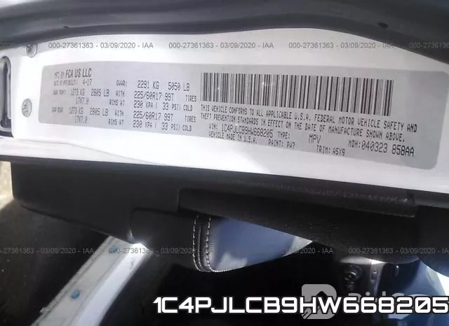1C4PJLCB9HW668205 фото 10