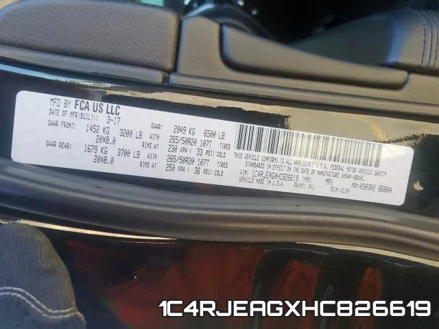 1C4RJEAGXHC826619 фото 2