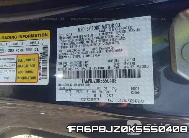 1FA6P8JZ0K5550408 фото 10