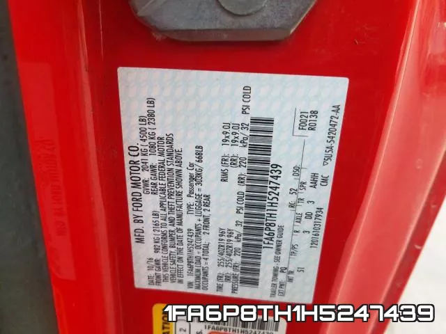 1FA6P8TH1H5247439 фото 2