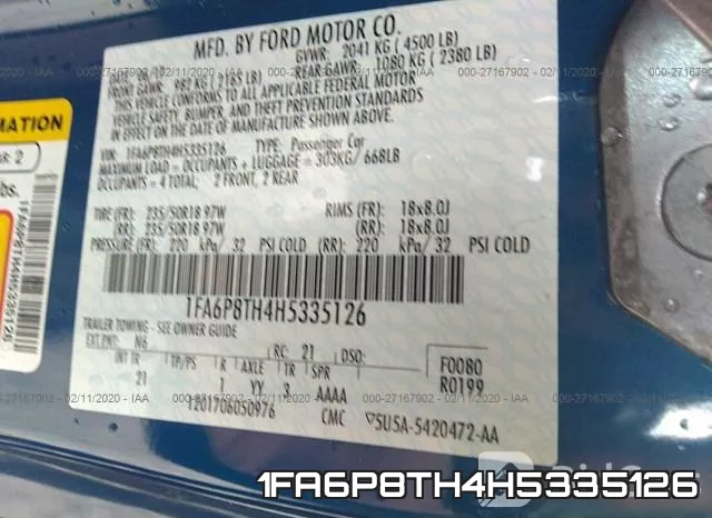 1FA6P8TH4H5335126 фото 10