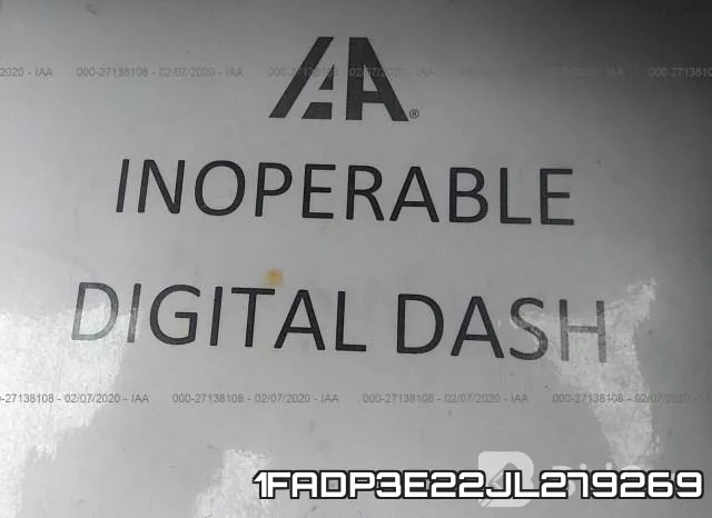 1FADP3E22JL279269 фото 8