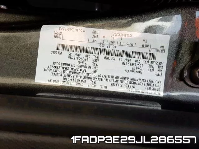 1FADP3E29JL286557 фото 2