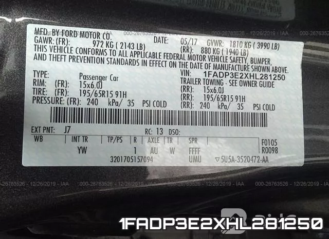 1FADP3E2XHL281250 фото 10