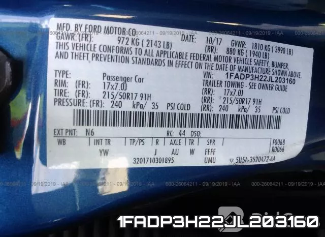 1FADP3H22JL203160 фото 10