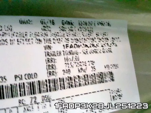 1FADP3K28JL251223 фото 2