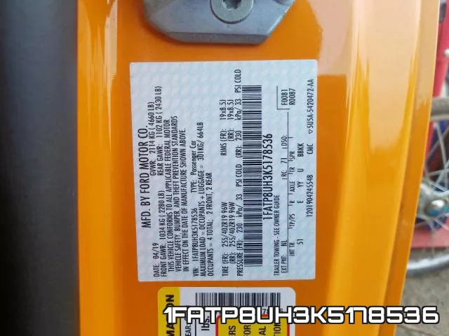 1FATP8UH3K5178536 фото 2