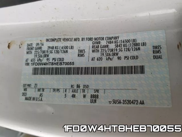 1FD0W4HT8HEB70055 фото 2