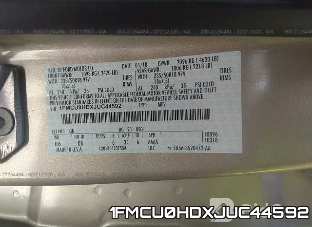 1FMCU0HDXJUC44592 фото 10