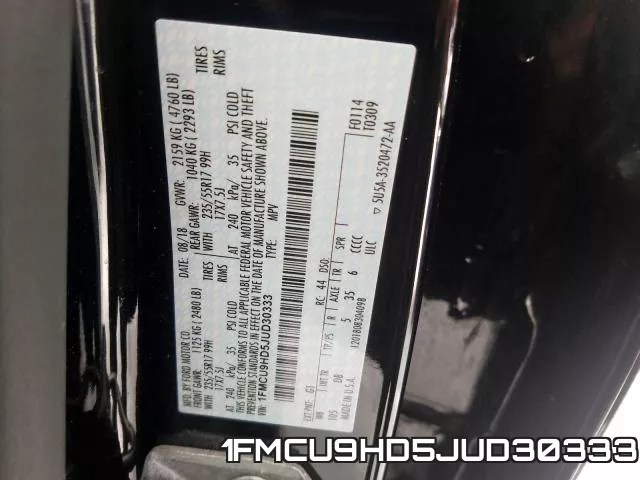 1FMCU9HD5JUD30333 фото 2