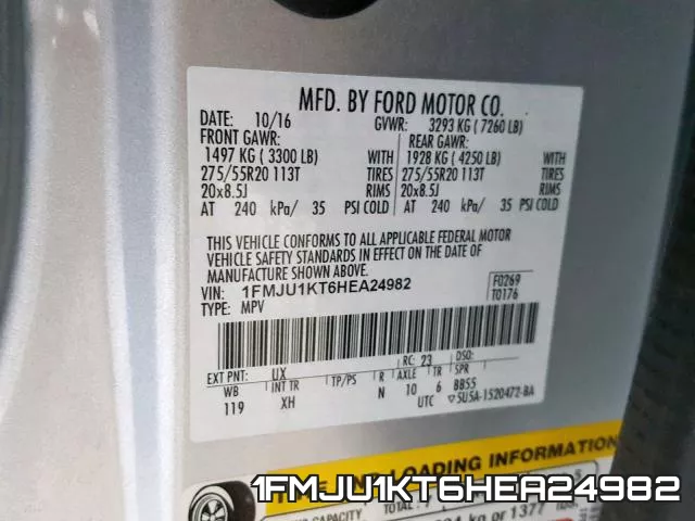 1FMJU1KT6HEA24982 фото 2