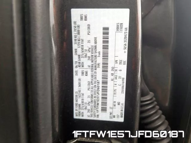 1FTFW1E57JFD60187 фото 2