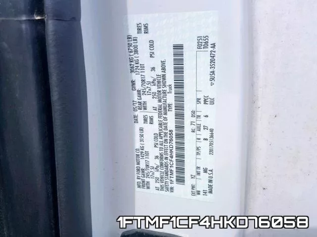 1FTMF1CF4HKD76058 фото 2